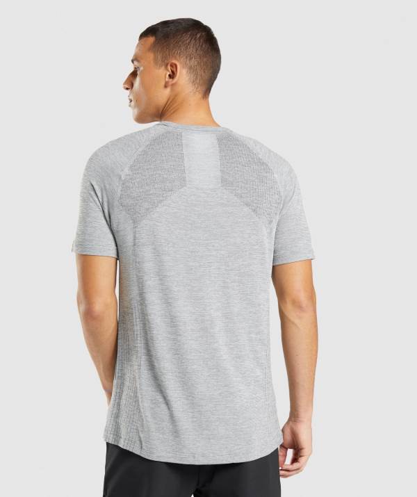 Panske Tricka Gymshark Retake Seamless Svetlo Čierne Siva | JV2614509